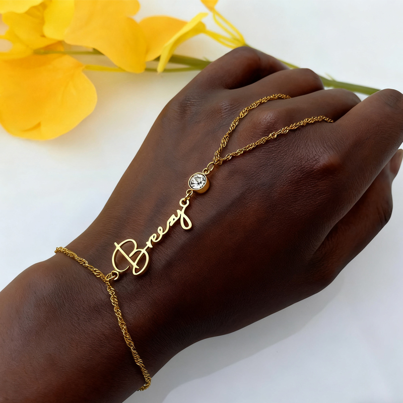 Bracelet Link Remover - Customized Name Bracelet with Birthstone for