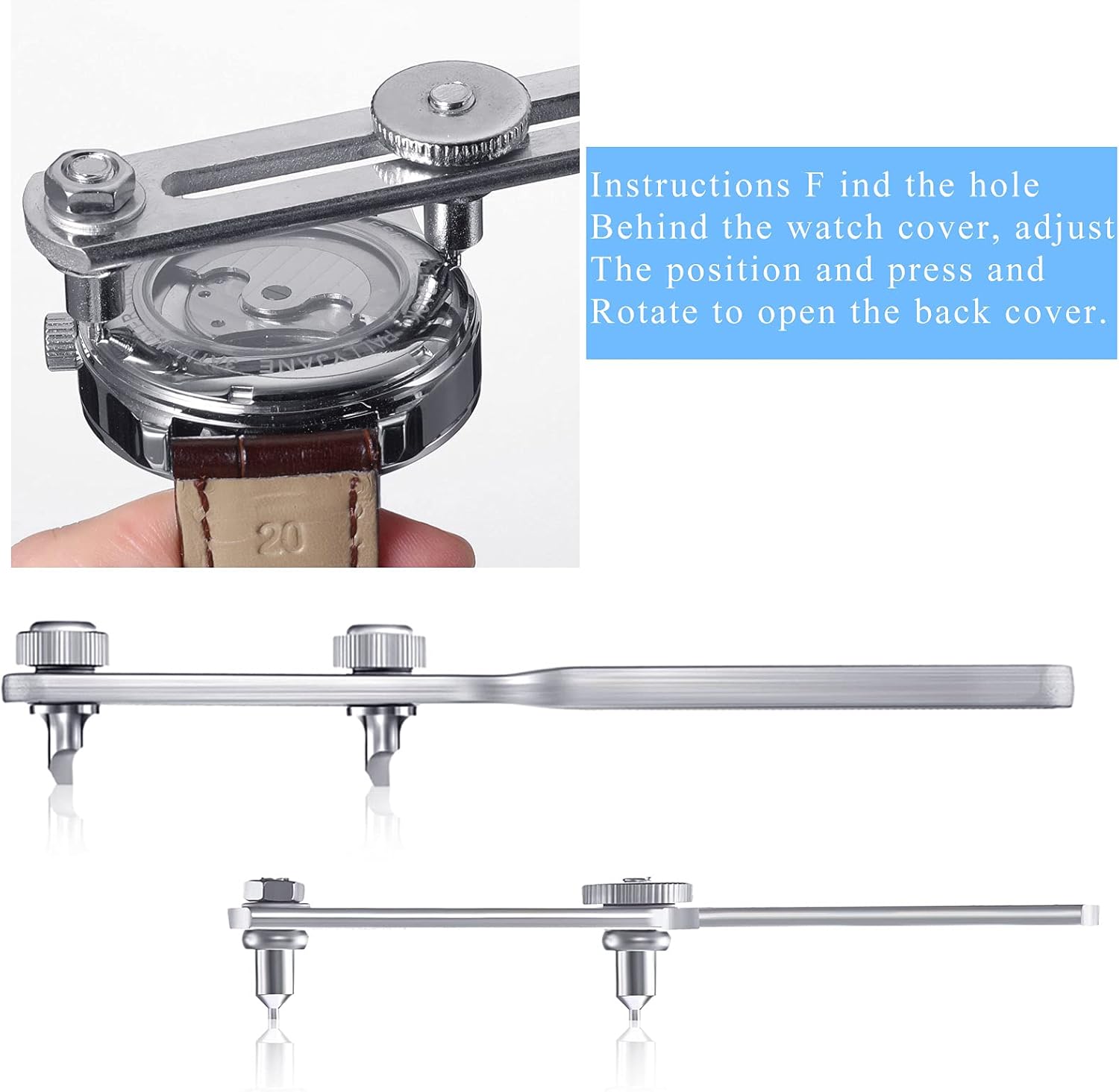Watch Back Case Opener Kit  St - огляд і ціна Case Back Opener