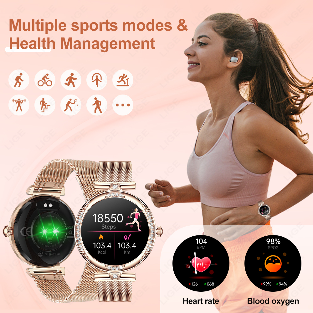 LIGE Fashion Woman Smartwatch  - огляд і ціна Smartwatch Latest Watches For Women