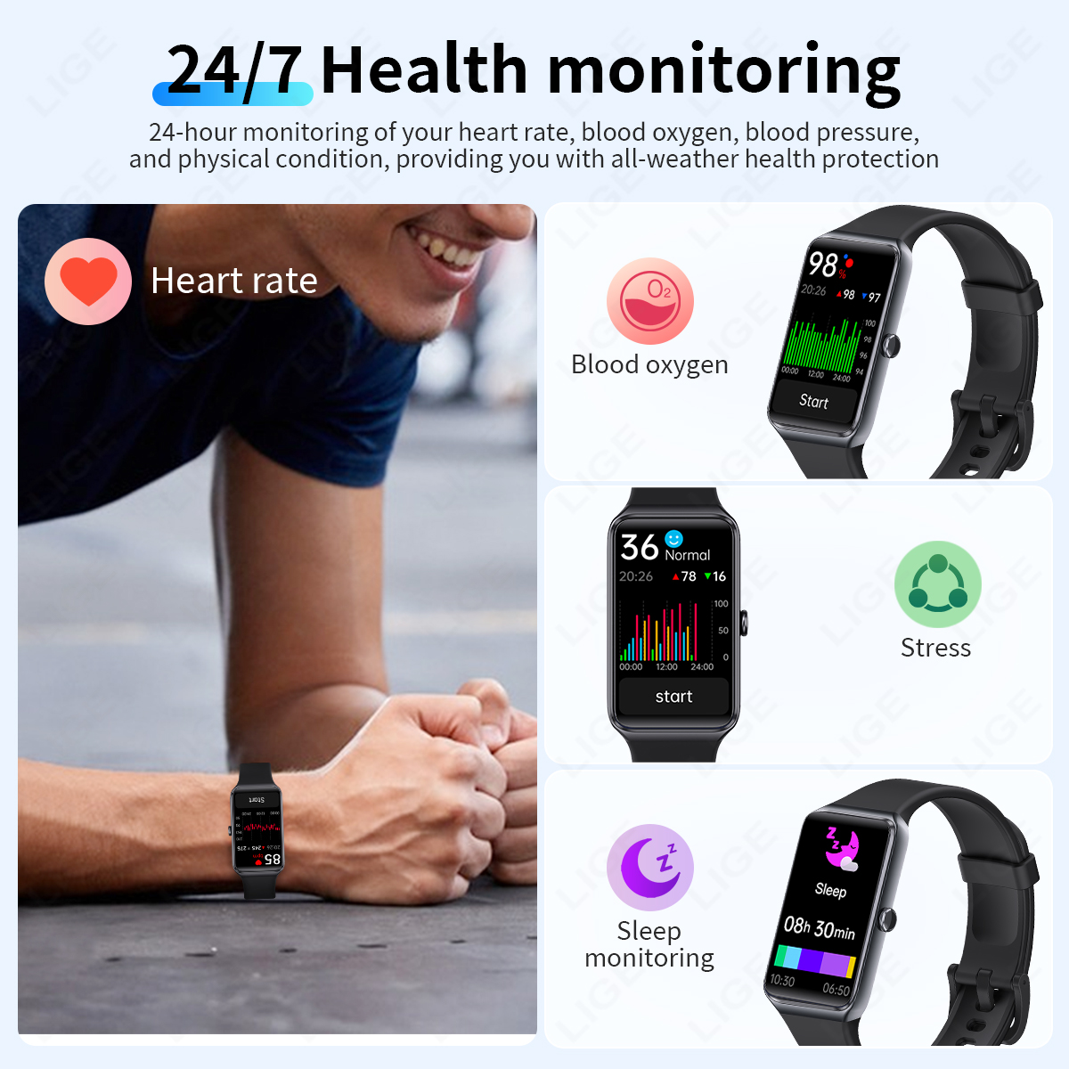 LIGE Couple Smart Wristband Me - огляд і ціна Smartwatch Latest Watches For Women