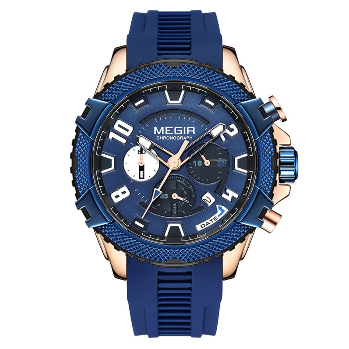 MEGIR 48MM Dial Chronograph Me - огляд і ціна Chronograph Sport Watch