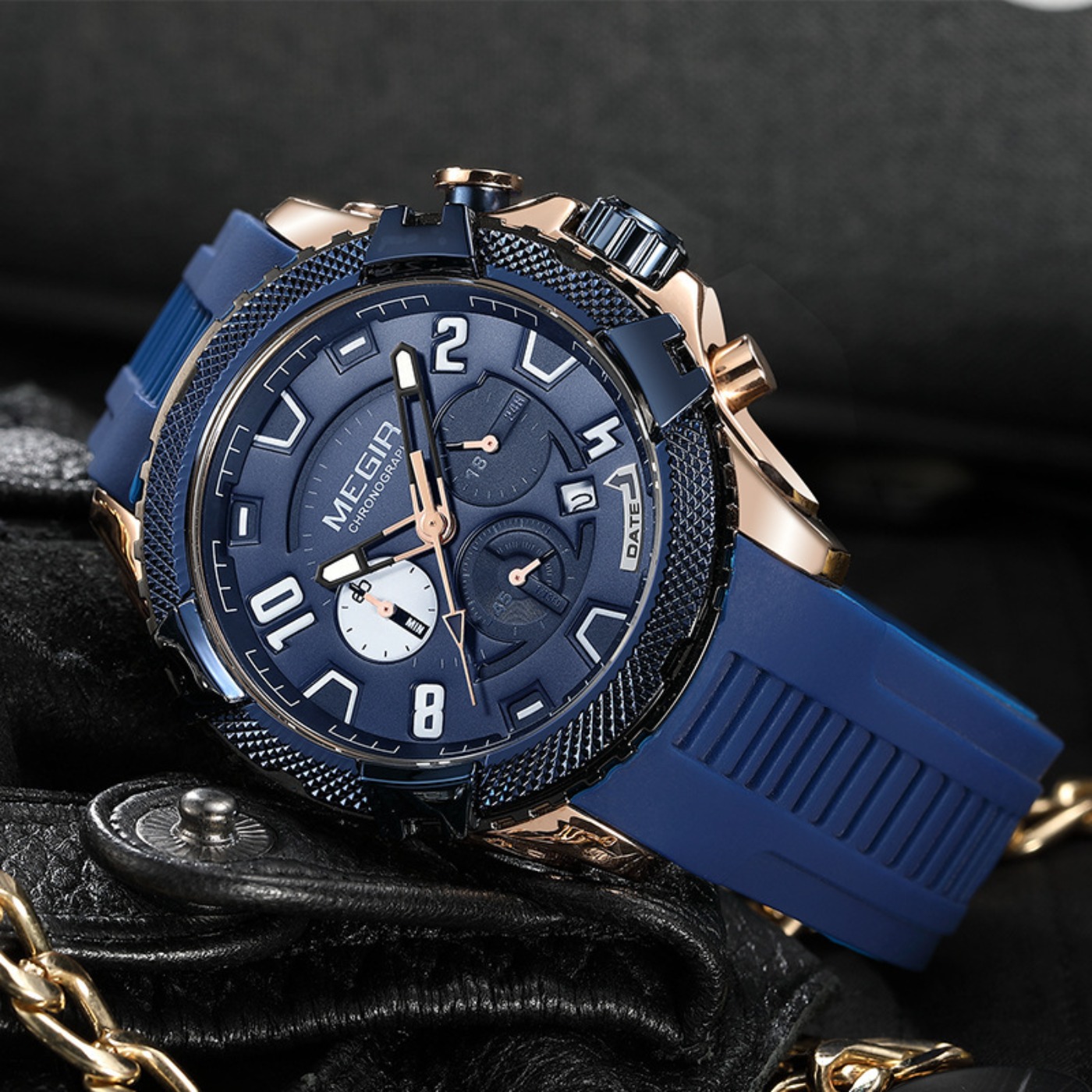 MEGIR 48MM Dial Chronograph Me - огляд і ціна Chronograph Sport Watch