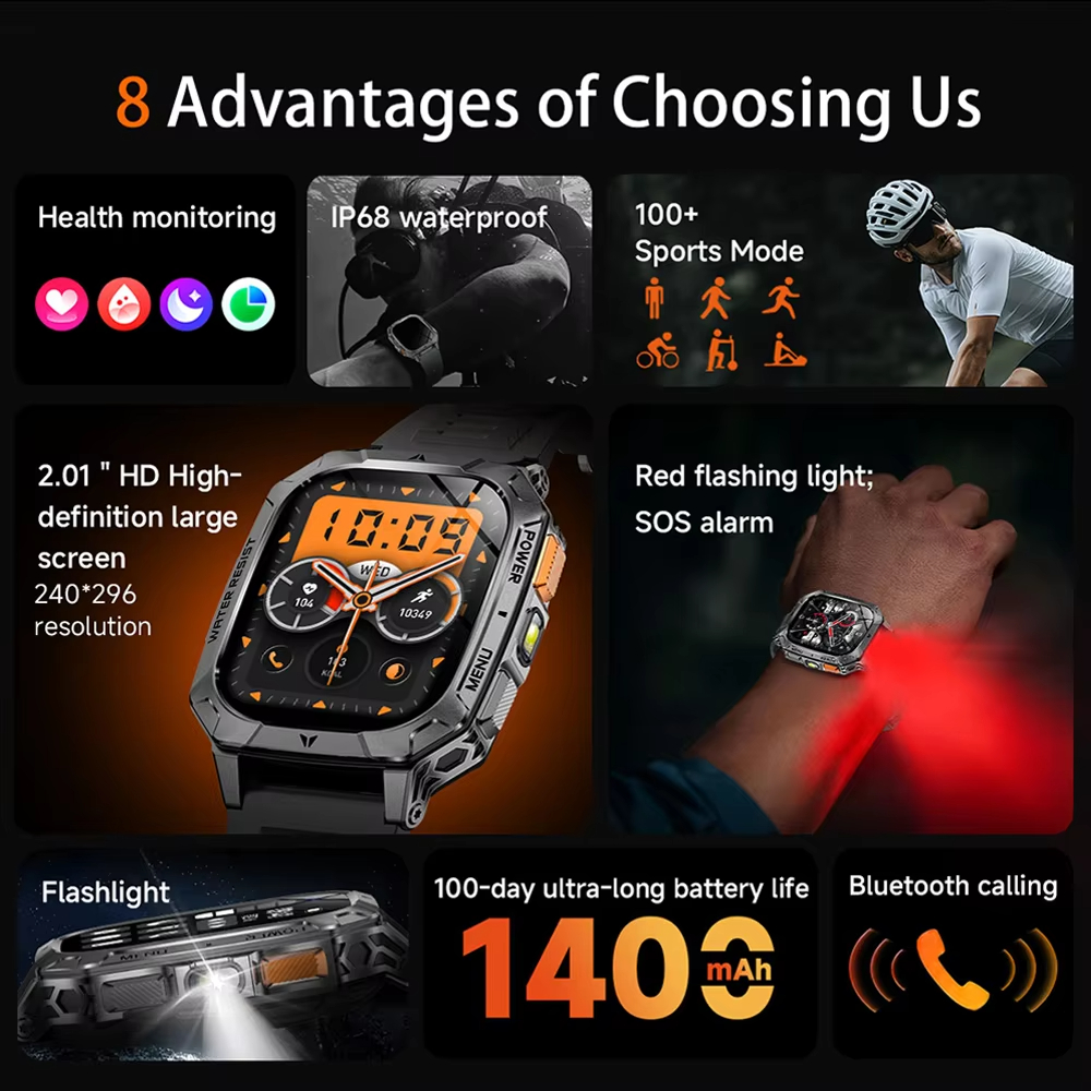 Hot Rugged Outdoor Smart Watch - огляд і ціна Smartwatch Rugged Watches For Men