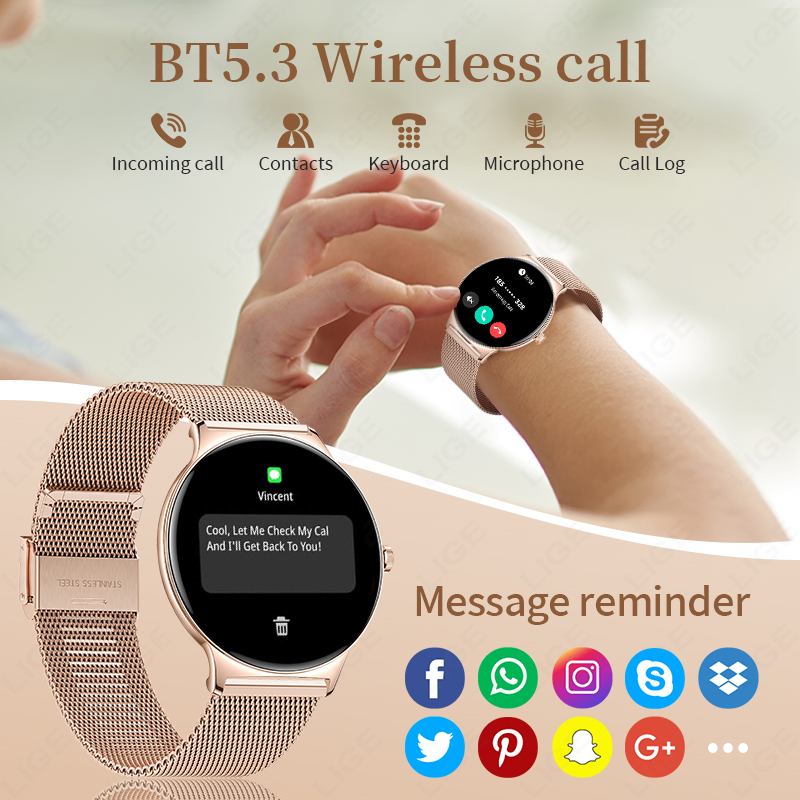 LIGE 2026 Ultra-thin Smart Wat - огляд і ціна Smartwatch Latest Watches For Women