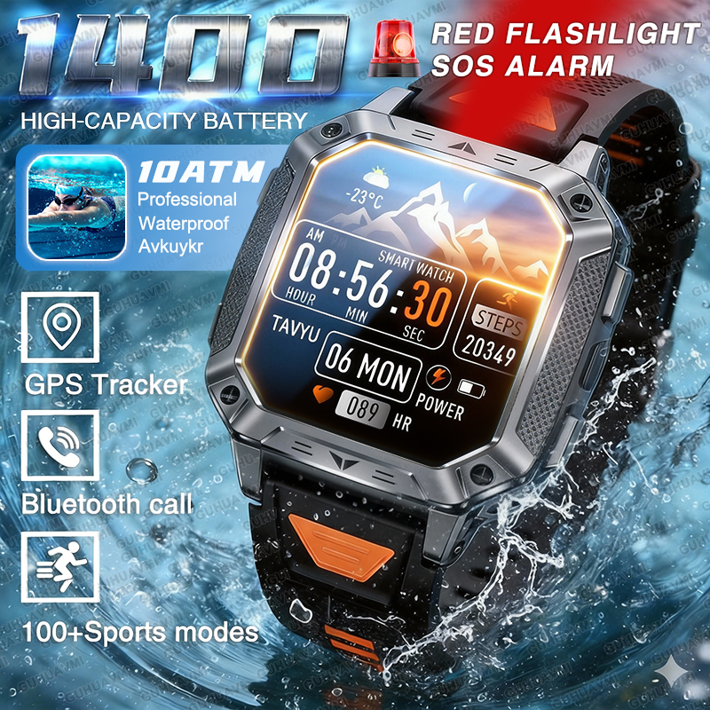 TANK Ultra 2026: 1400mAh Milit - огляд і ціна Smartwatch Rugged Watches For Men