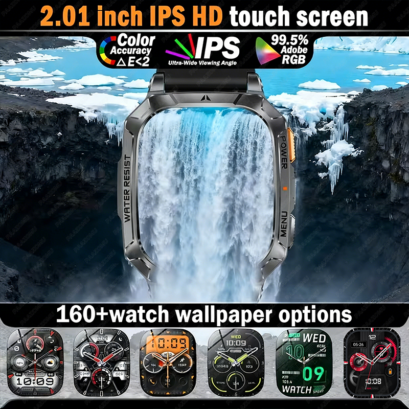 New Rugged Military Smart Watc - огляд і ціна Smartwatch Rugged Watches For Men