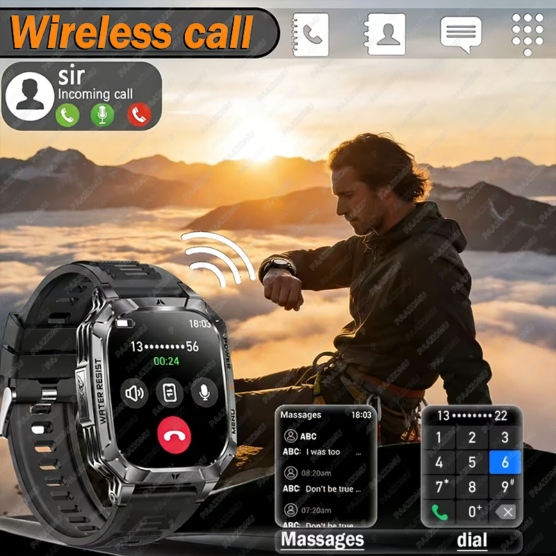 New Rugged Military Smart Watc - огляд і ціна Smartwatch Rugged Watches For Men
