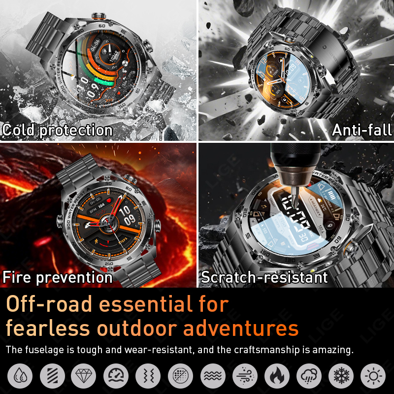 Military Metal Body Smart Watc - огляд і ціна Smartwatch Rugged Watches For Men