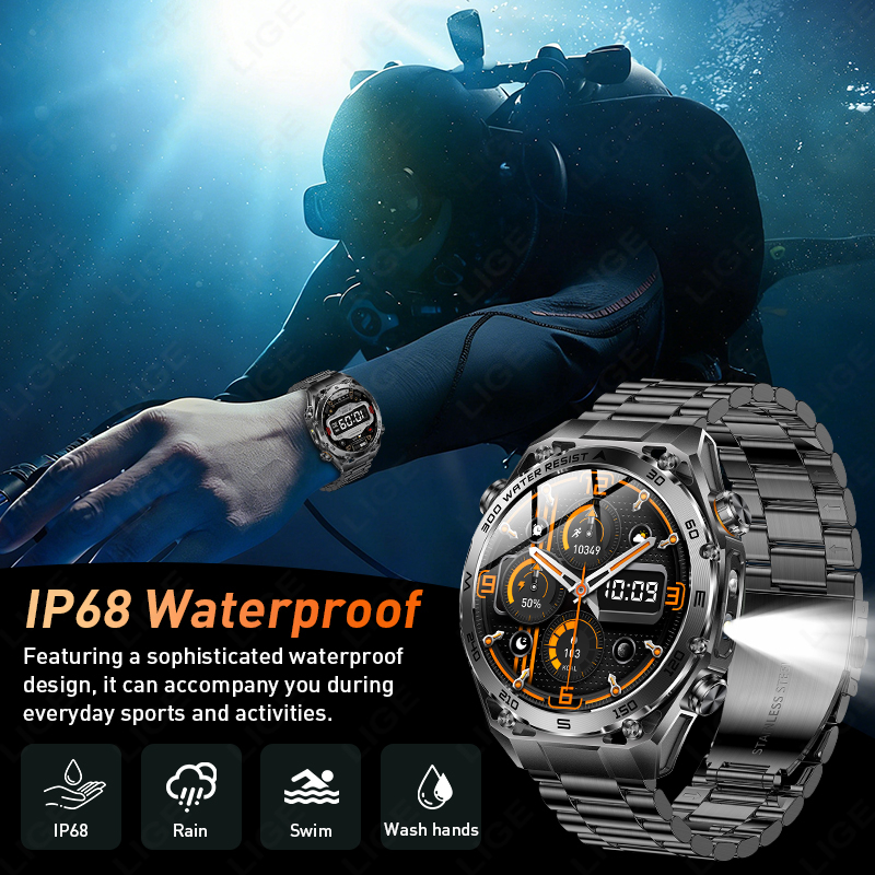 Military Metal Body Smart Watc - огляд і ціна Smartwatch Rugged Watches For Men