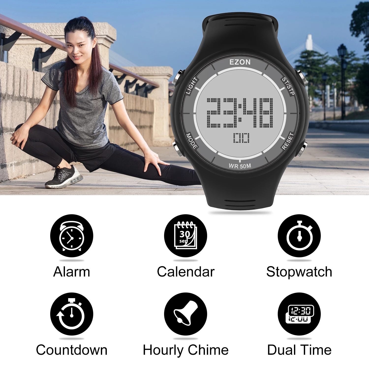 EZON New Fashion Woman Digital - огляд і ціна Chronograph Sport Watch