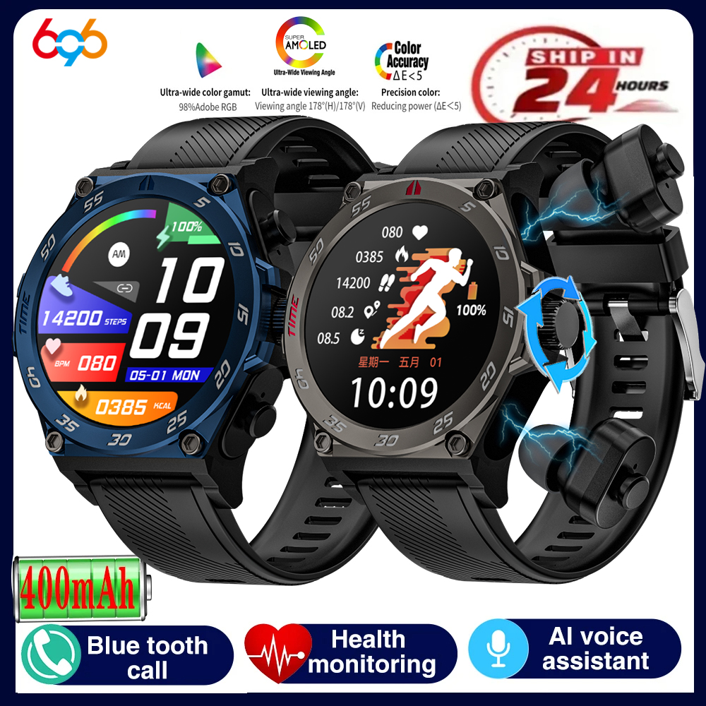 2 In 1 TWS Noise Reduction Hea - огляд і ціна Smartwatch Noise Watches For Men