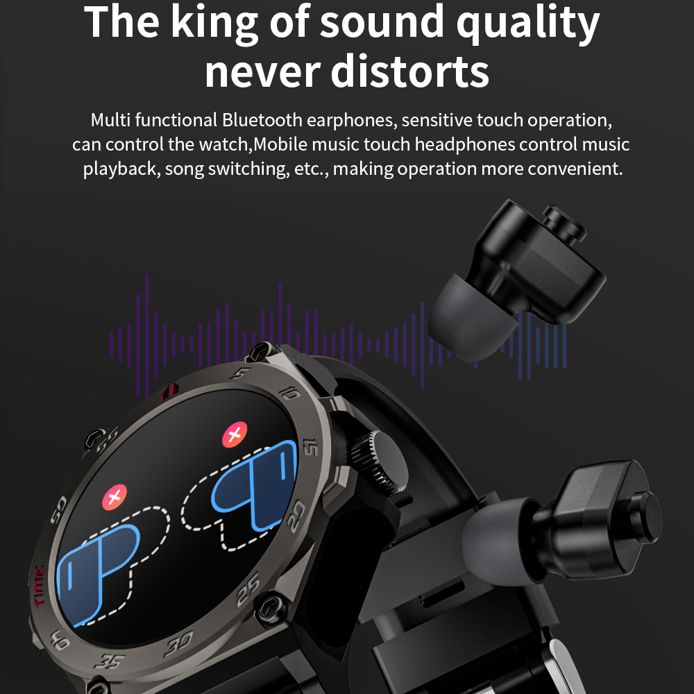 2 In 1 TWS Noise Reduction Hea - огляд і ціна Smartwatch Noise Watches For Men