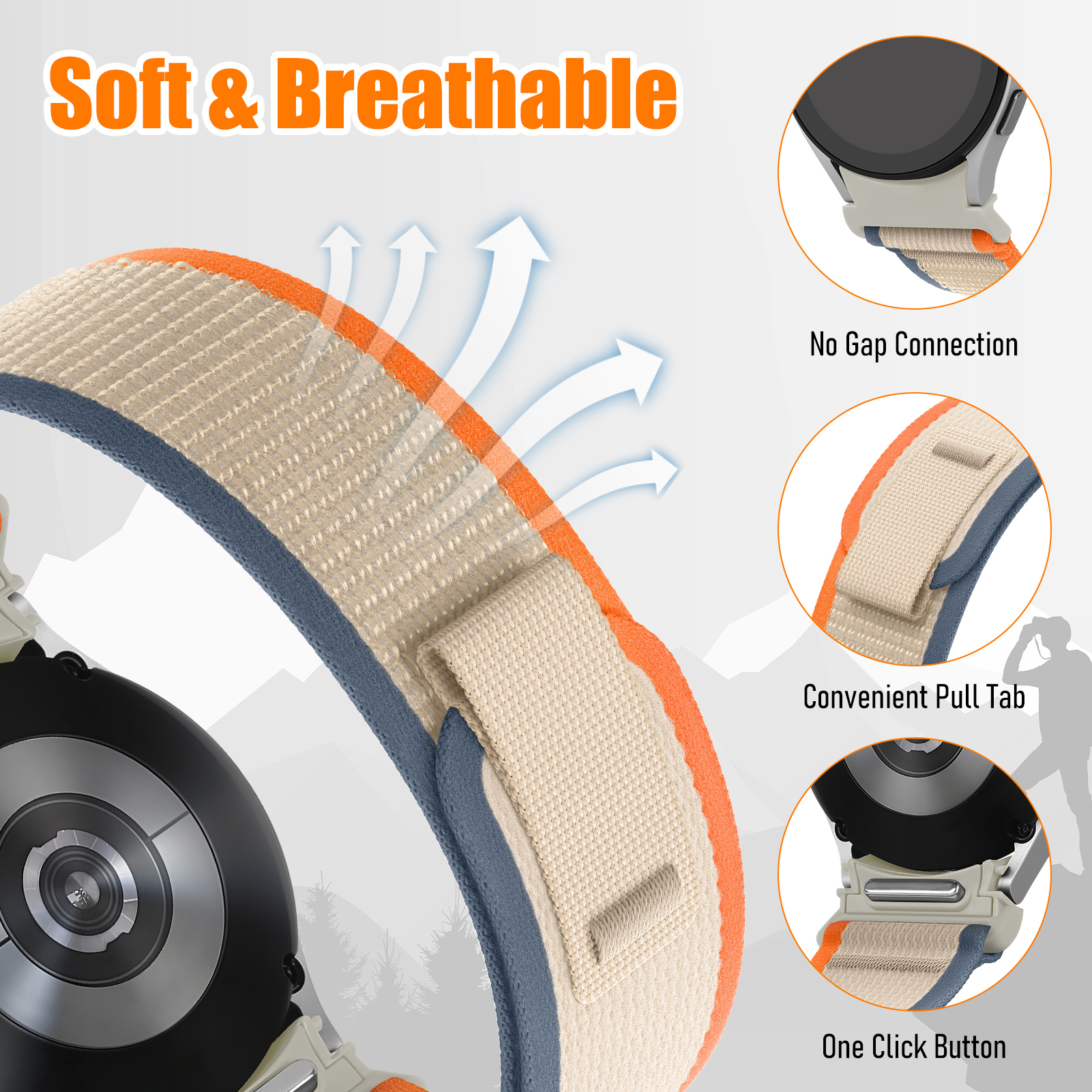 Trail loop Strap for Samsung G - огляд і ціна Smartwatch Rugged Watches For Men