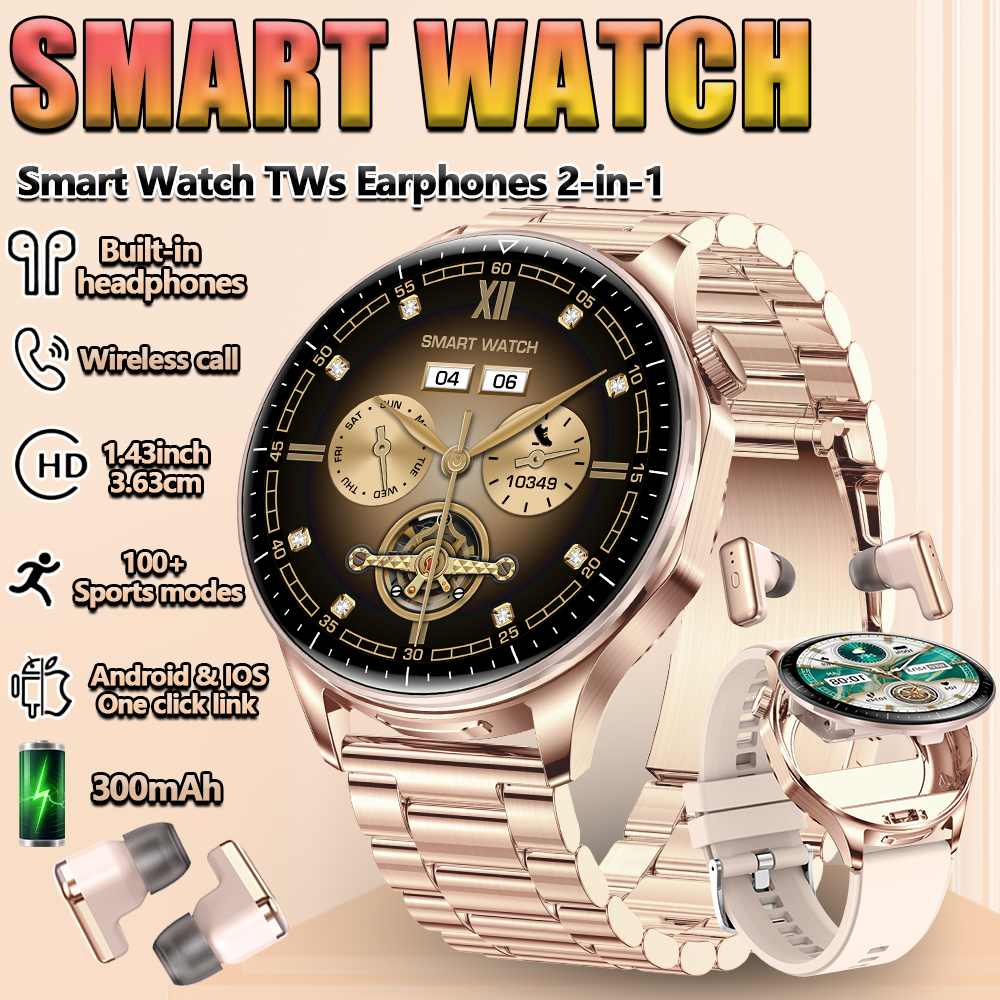 2 In 1 TWS Headset Smart Watch - огляд і ціна Smartwatch Noise Watches For Men