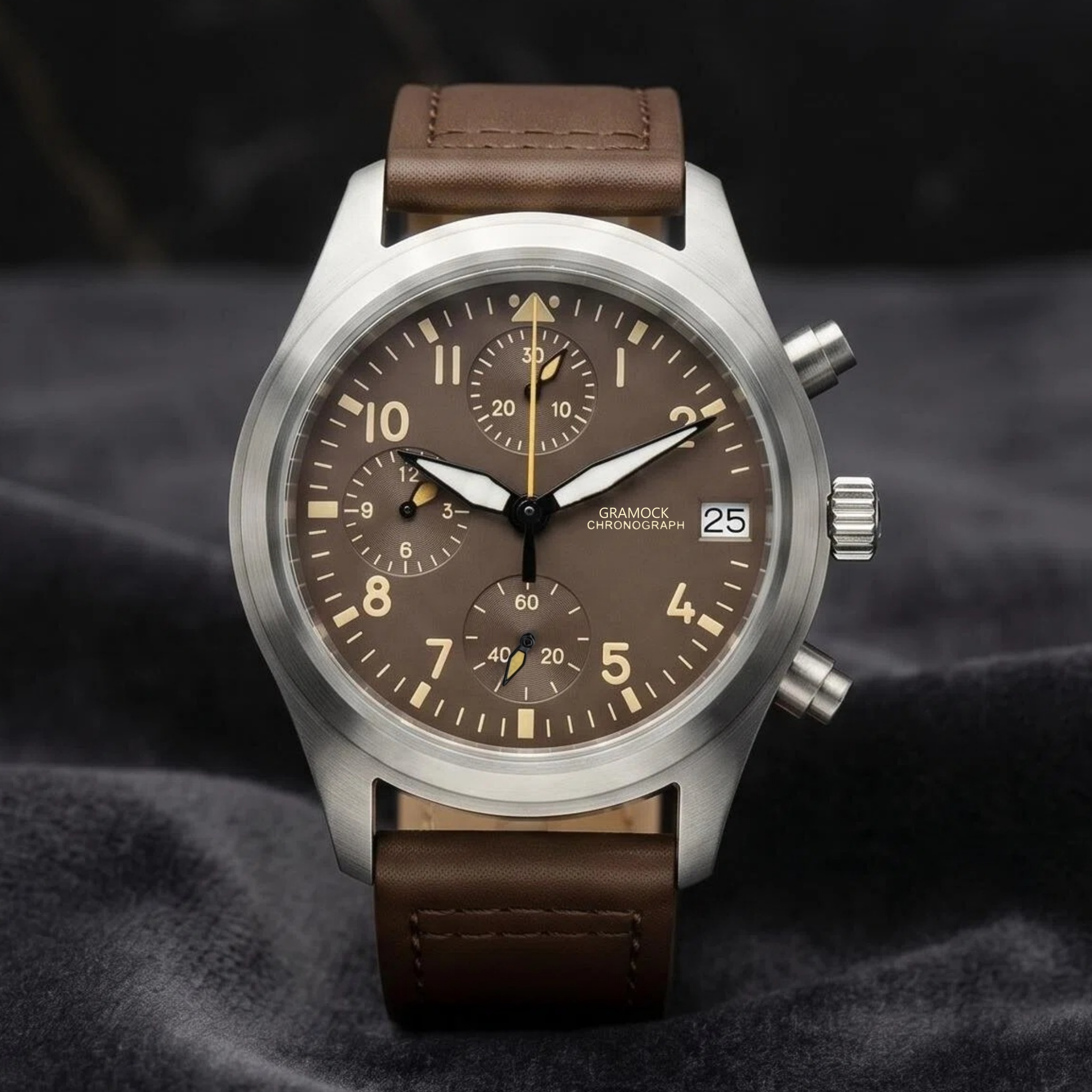 Men's 38mm Steel Dive Vintage  - огляд і ціна Chronograph Sport Watch