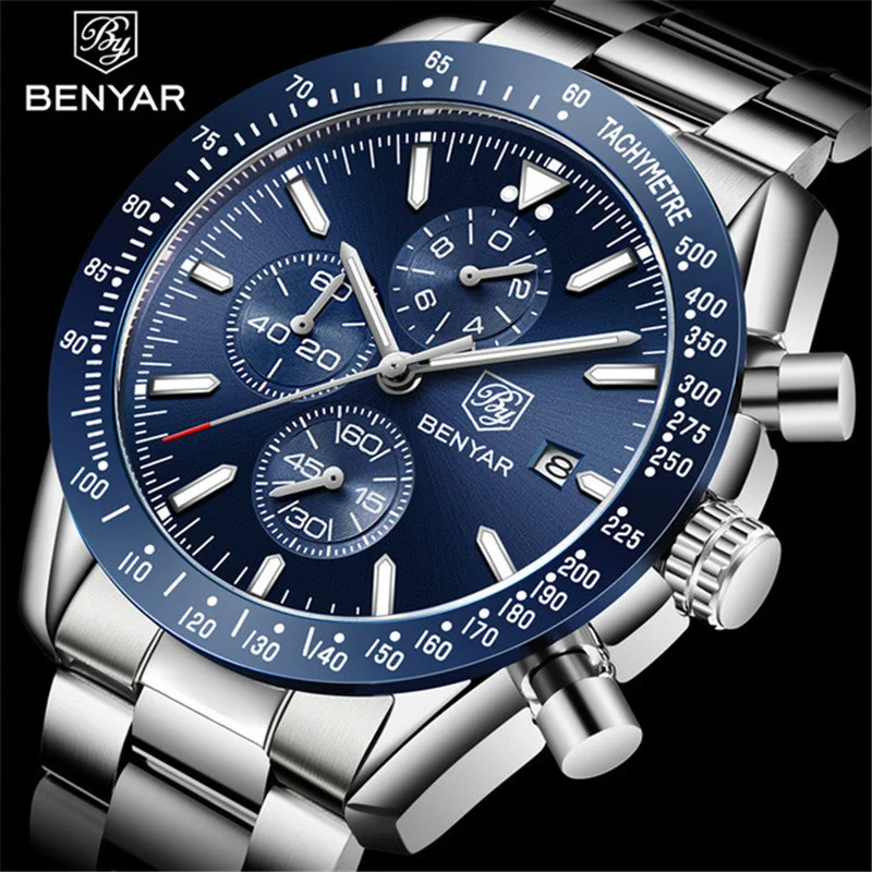 Men Watch BENYAR Top Brand Lux - огляд і ціна Smartwatch Watches Brands For Men
