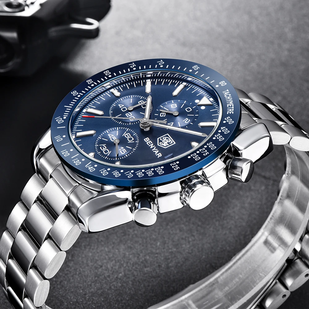 Men Watch BENYAR Top Brand Lux - огляд і ціна Smartwatch Watches Brands For Men