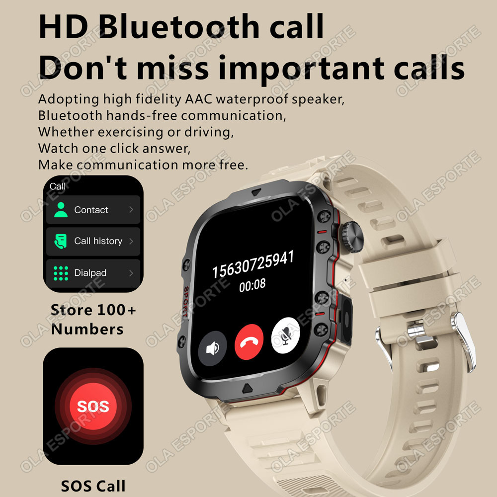 2026 Rugged Military Smart Wat - огляд і ціна Smartwatch Rugged Watches For Men