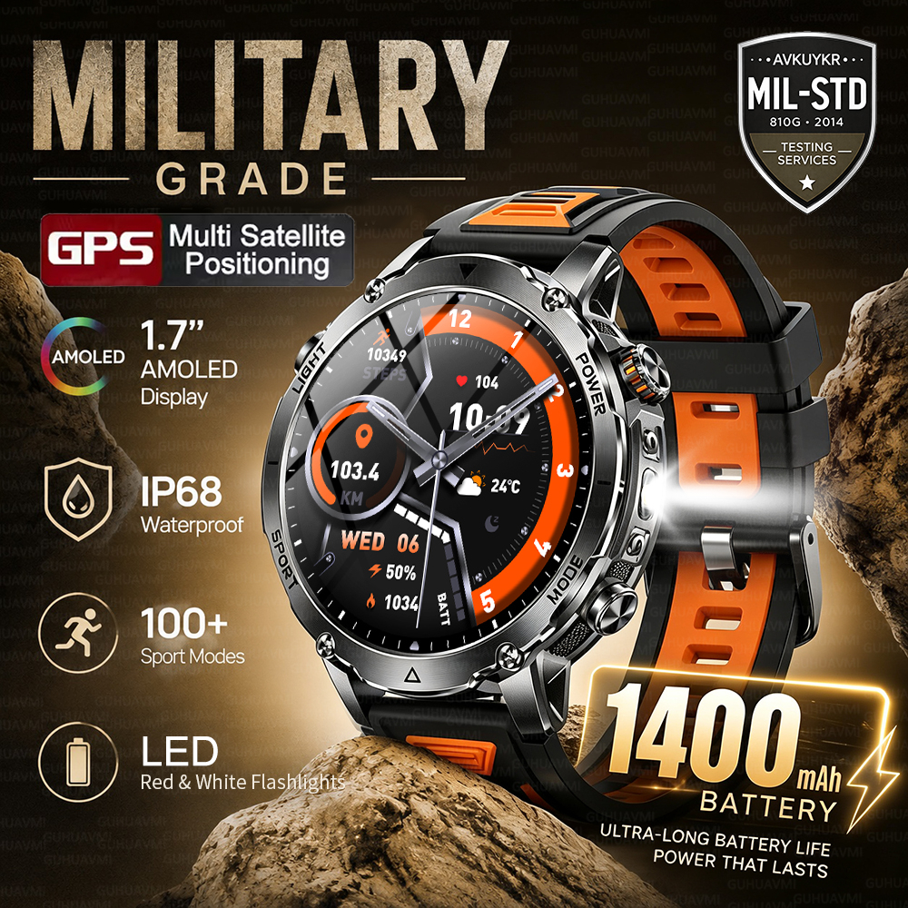 2026 New GPS Tracker 1400mAh S - огляд і ціна Smartwatch Rugged Watches For Men