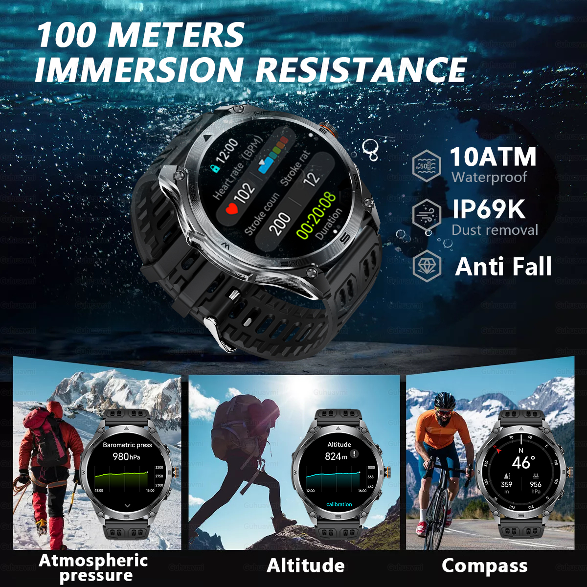 T-Rex 3 Military Grade 1000mAh - огляд і ціна Smartwatch Rugged Watches For Men