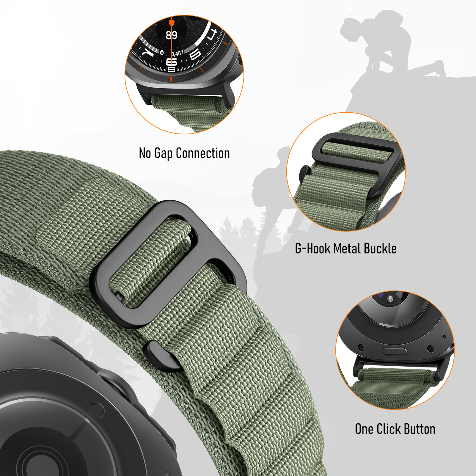 For Galaxy Watch Ultra Strap 4 - огляд і ціна Smartwatch Rugged Watches For Men
