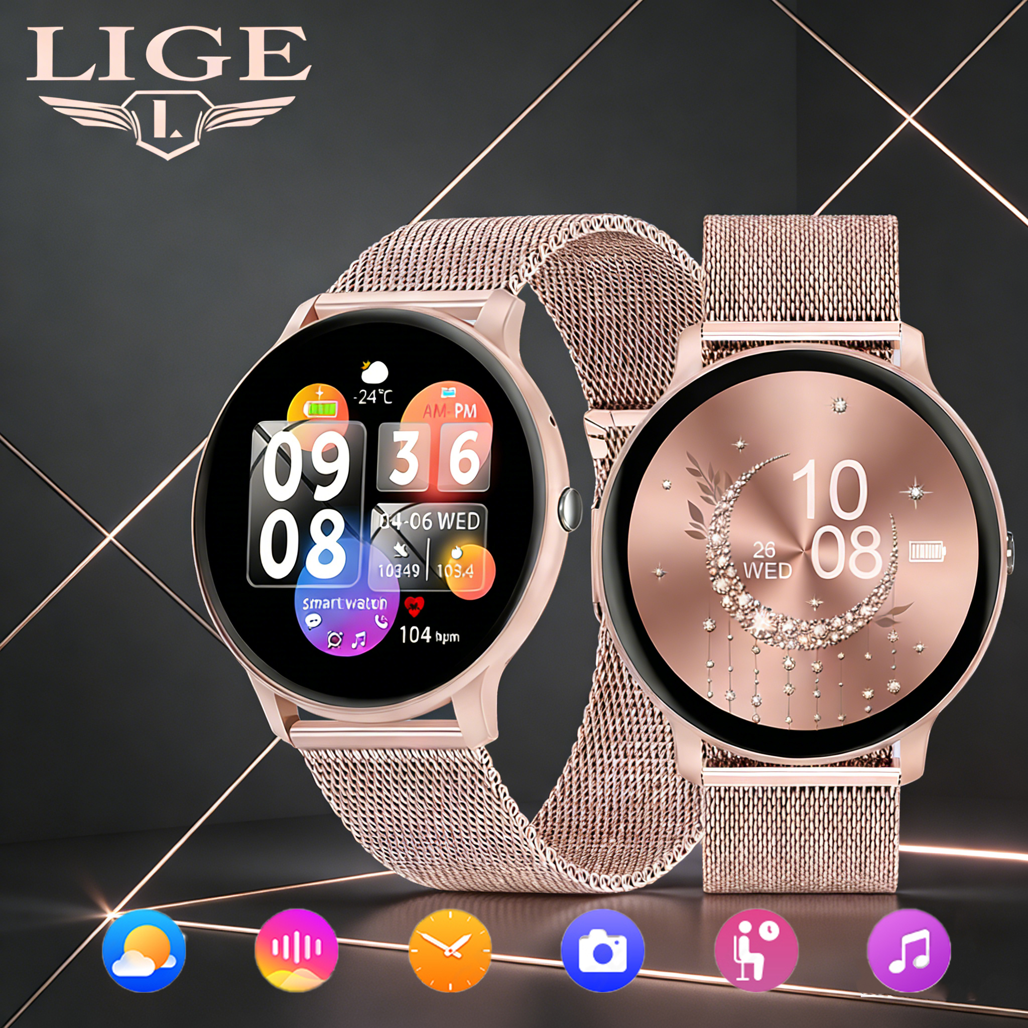 LIGE 2026 Sports Fitness Watch - огляд і ціна Smartwatch Latest Watches For Women