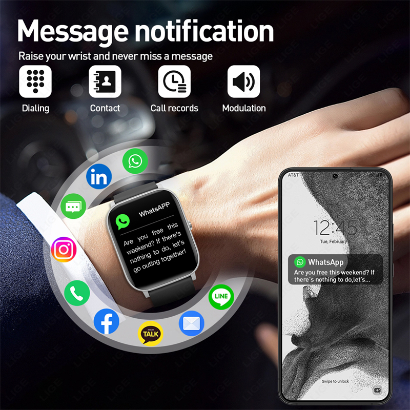 LIGE 1.85 Screen Smart Watch W - огляд і ціна Smartwatch Latest Watches For Women