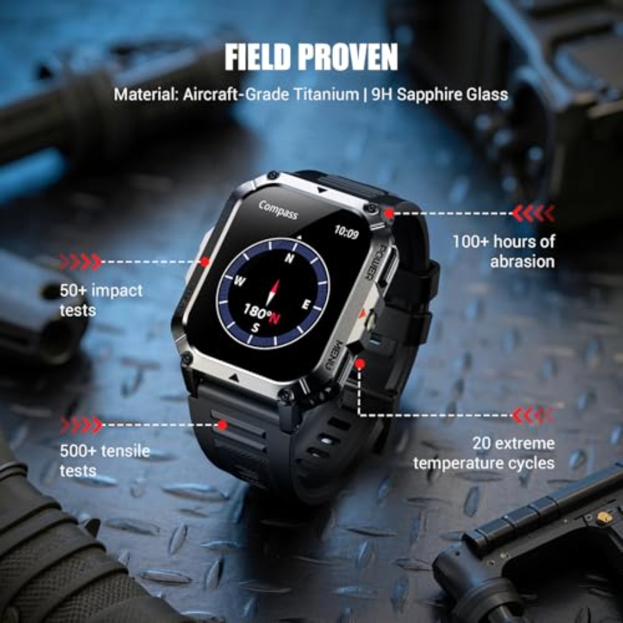 Military Tactical Smart Watche - огляд і ціна Smartwatch Rugged Watches For Men