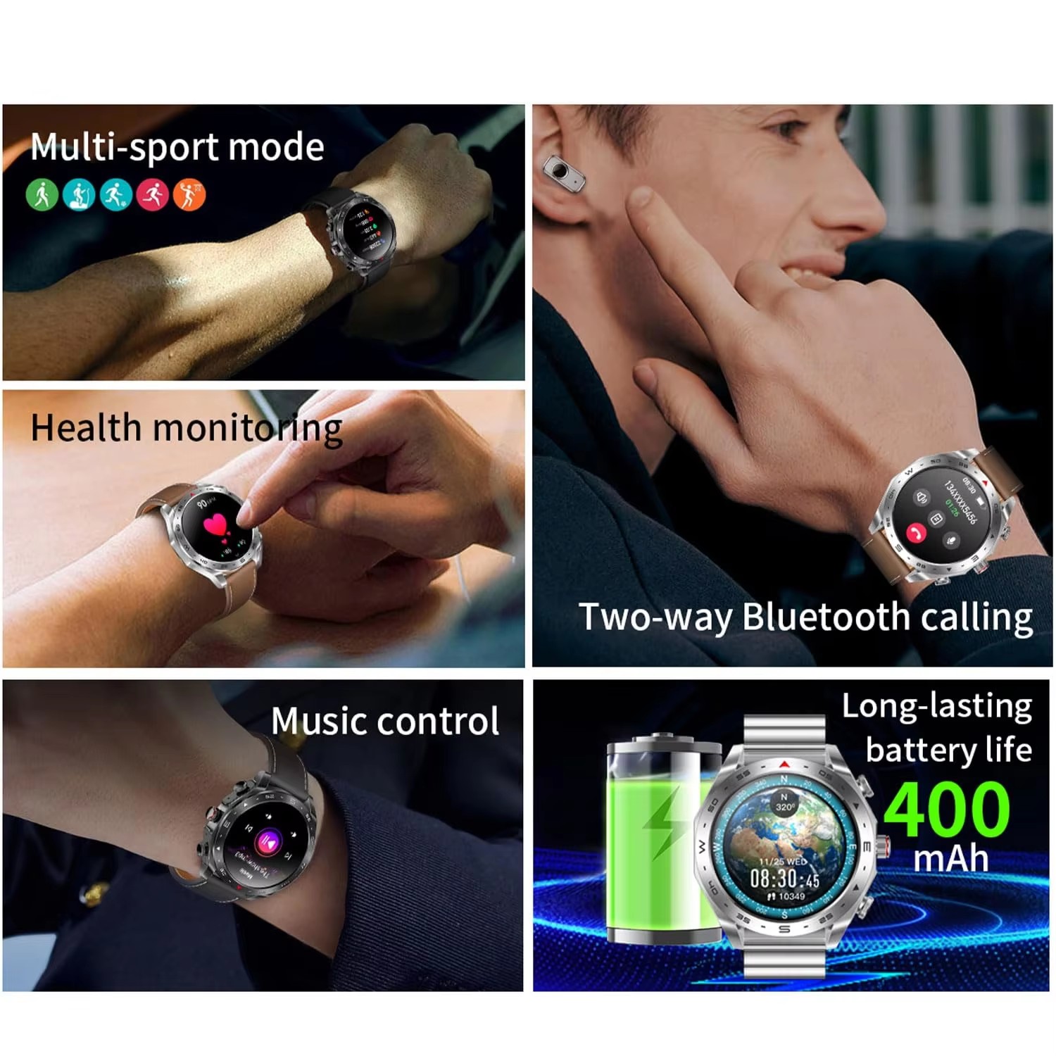 Business Smart Watch 2 in 1 TW - огляд і ціна Smartwatch Noise Watches For Men