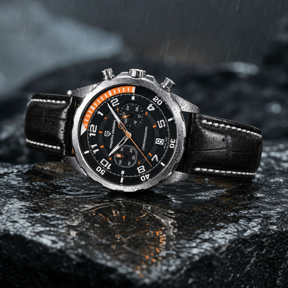 PAGANI DESIGN Classic Leather  - огляд і ціна Chronograph Sport Watch