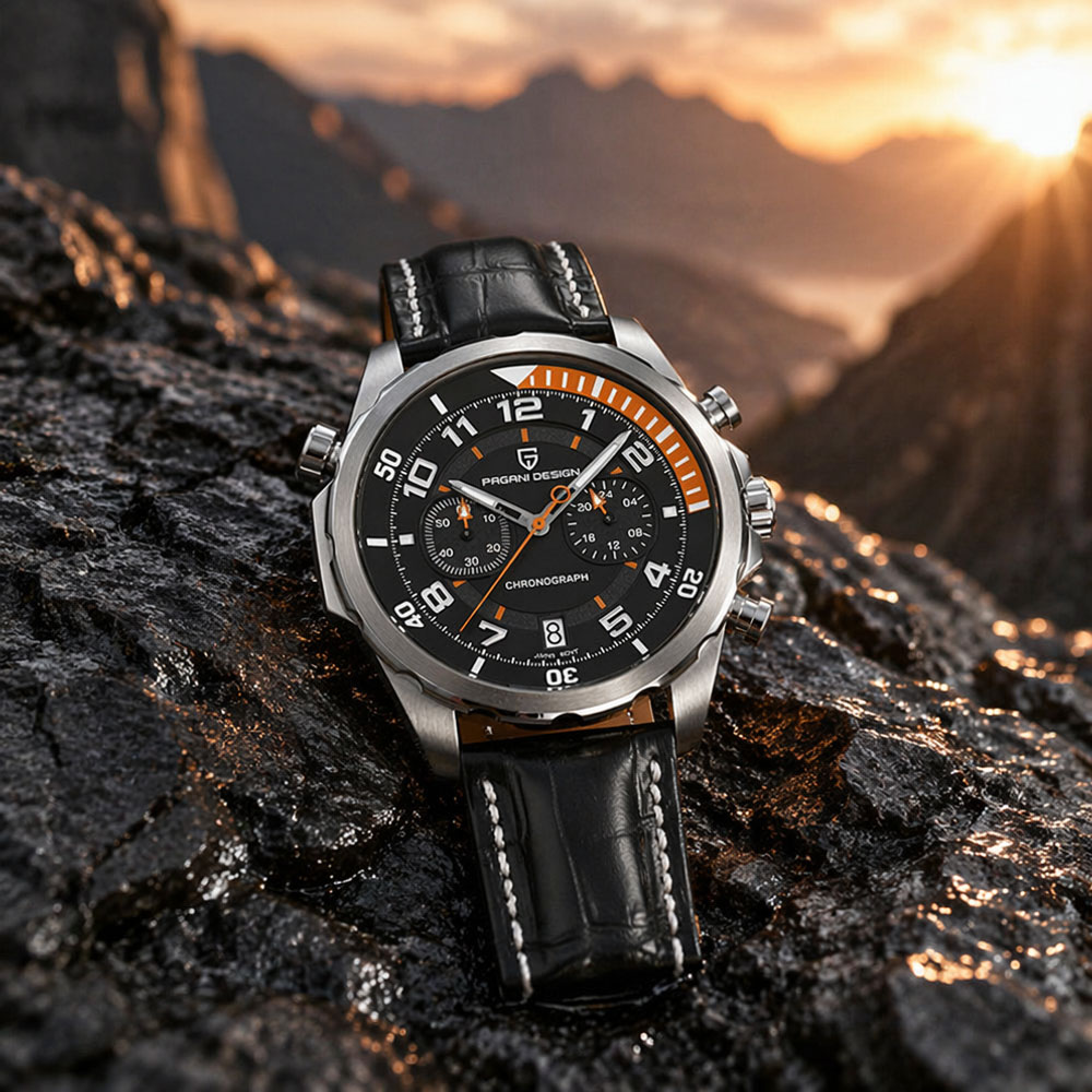 PAGANI DESIGN Classic Leather  - огляд і ціна Chronograph Sport Watch