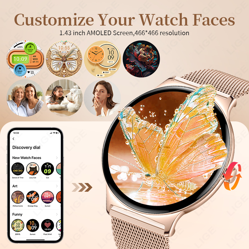 LIGE 2025 Ultra-thin Durable W - огляд і ціна Smartwatch Latest Watches For Women