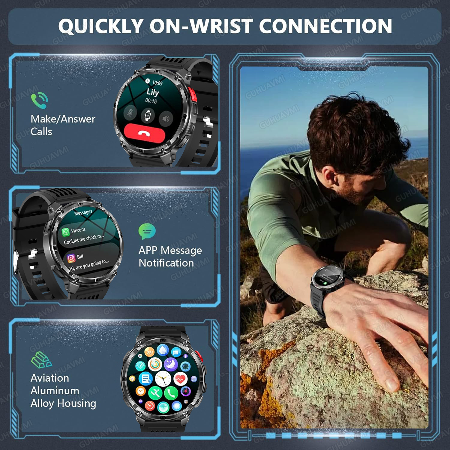 2026 New T-Rex3 Pro GPS Tracke - огляд і ціна Smartwatch Rugged Watches For Men