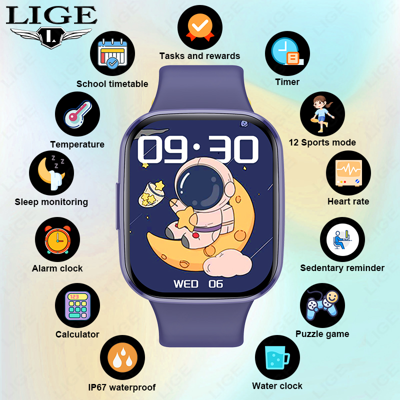 Lige Children Smart Watch Wome - огляд і ціна Smartwatch Digital Watches For Boys