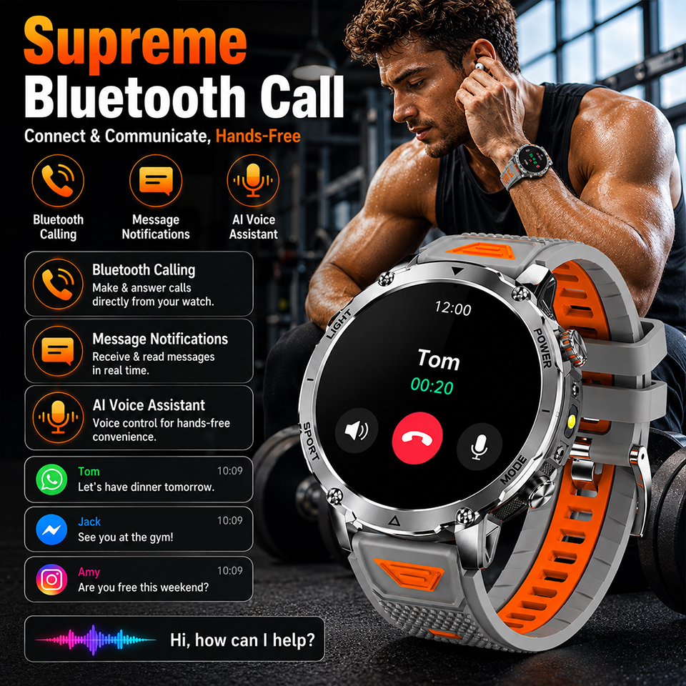 New Rugged Military SmartWatch - огляд і ціна Smartwatch Rugged Watches For Men