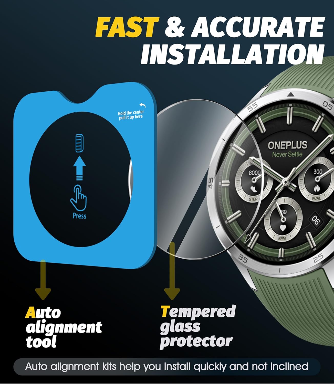 9H Easy Installation Tempered  - огляд і ціна Smartwatch Oneplus Watches