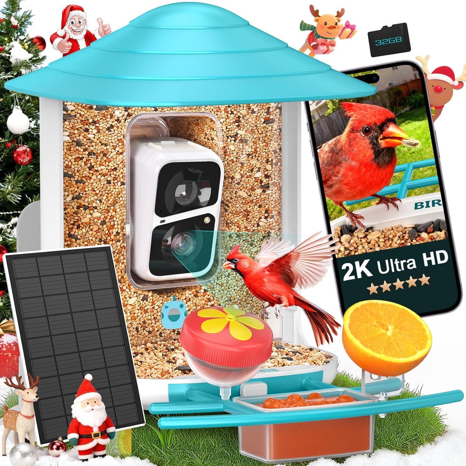 2K HD Bird Feeder Camera with  - огляд і ціна Watches Original