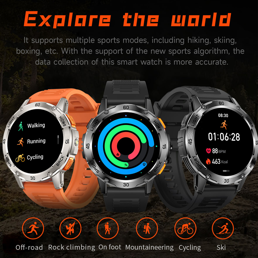 New Rugged Military Smart Watc - огляд і ціна Smartwatch Rugged Watches For Men