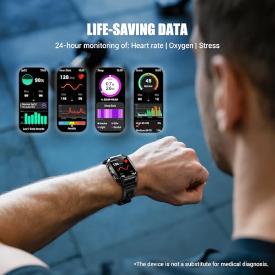 Military Tactical Smart Watche - огляд і ціна Smartwatch Rugged Watches For Men