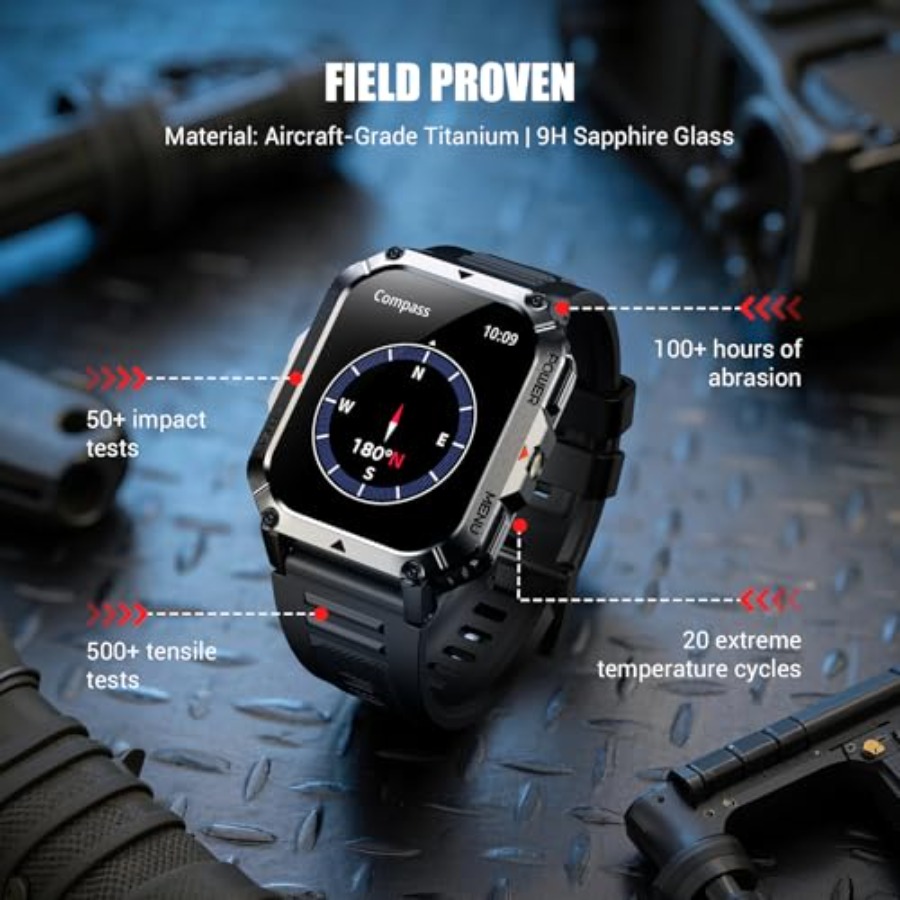 Military Tactical Smart Watche - огляд і ціна Smartwatch Rugged Watches For Men